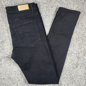 MNML Jeans Mens 36 Skinny Distressed Knee Faded Black Denim Excellent Pre Loved
